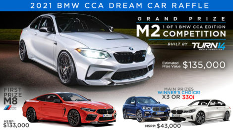 BMW CCA Cream Car Raffle 2021