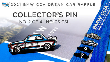 BMW CCA Dream Car Raffle CSL Pin