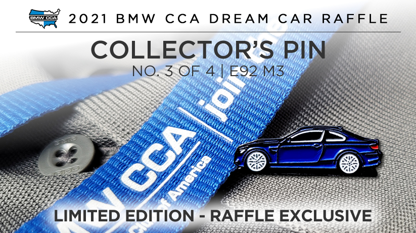 BMW CCA Dream Car Raffle E92 M3 Pin