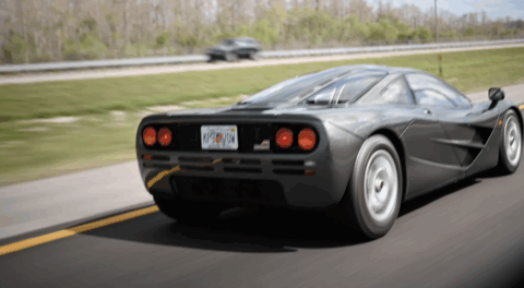 McLaren F1 on the highway