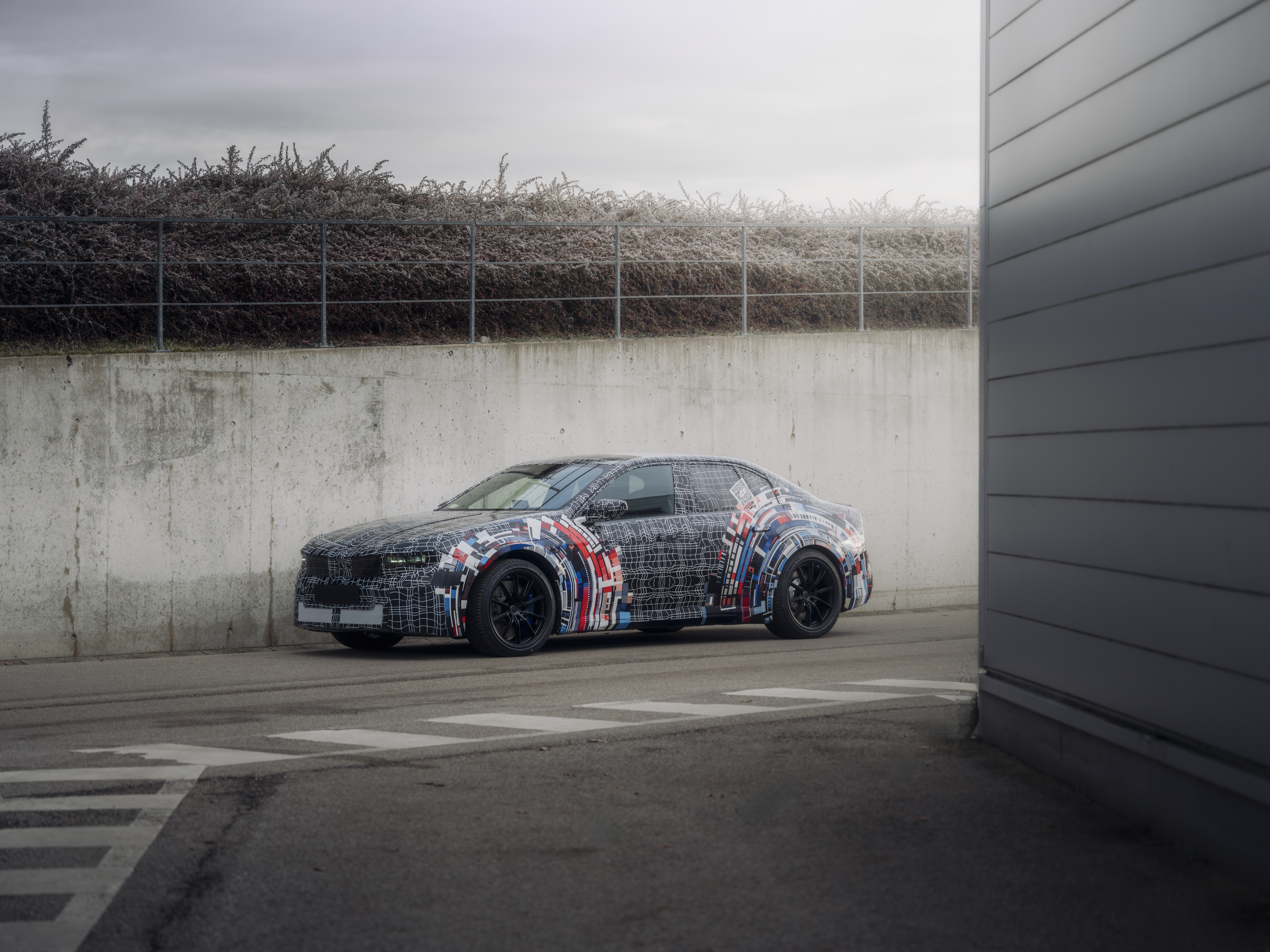 Electric BMW M3 prototype stationary.
